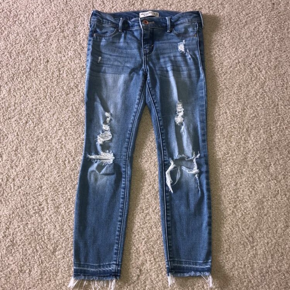 kids Abercrombie ripped jeans
